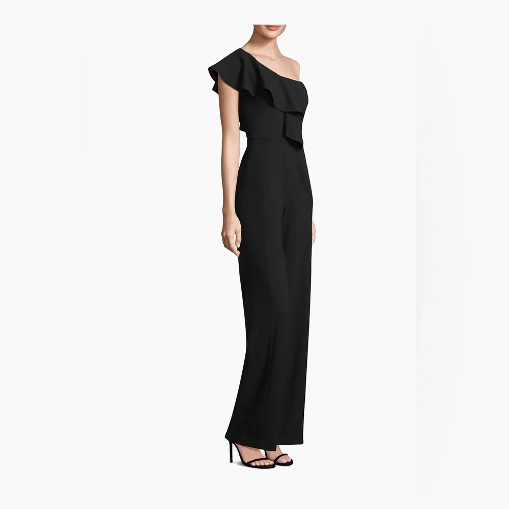 Black Halo NWT One-Shoulder Jumpsuit sz 6 - Picture 5 of 11